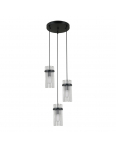 Obrázok pre Italux Merto PND-40930-3A-BK závesné svietidlo 3xE14 40W