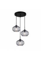 Obrázok pre Italux Pansol PND-2940-3AS-BK-SG2 závesné svietidlo 3xE27 40W
