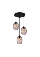 Obrázok pre Italux Novala PND-3031-3A-BK-CF závesné svietidlo 3xE27 40W