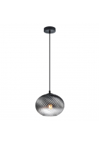 Obrázok pre Italux Alias PND-3665-1-BK-SG závesné svietidlo E27 čierne,dymové sklo