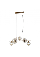 Obrázok pre Závesné svietidlo Italux Canello PND-406007-5-HBR mosadz medová,jantár