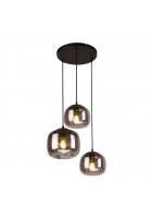 Obrázok pre Závesné svietidlo Italux Calto PND-67705-3-BK-SG  3xE27 40W čierne pieskované,dymová