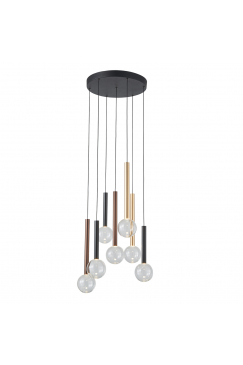 Obrázok pre Závesné svietidlo Italux Alinos PND-24019-7A-BK LED 28W 2205lm 3000K