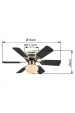 Obrázok pre Globo 0307 UGO stropný ventilátor 1xE27, max. 60W